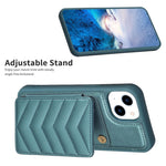 BF26 Custodia per telefono porta carte con motivo a onde, For iPhone 14 Plus, For iPhone 15 Pro Max, For iPhone 14 / 13