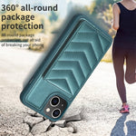 BF26 Custodia per telefono porta carte con motivo a onde, For iPhone 14 Plus, For iPhone 15 Pro Max, For iPhone 14 / 13