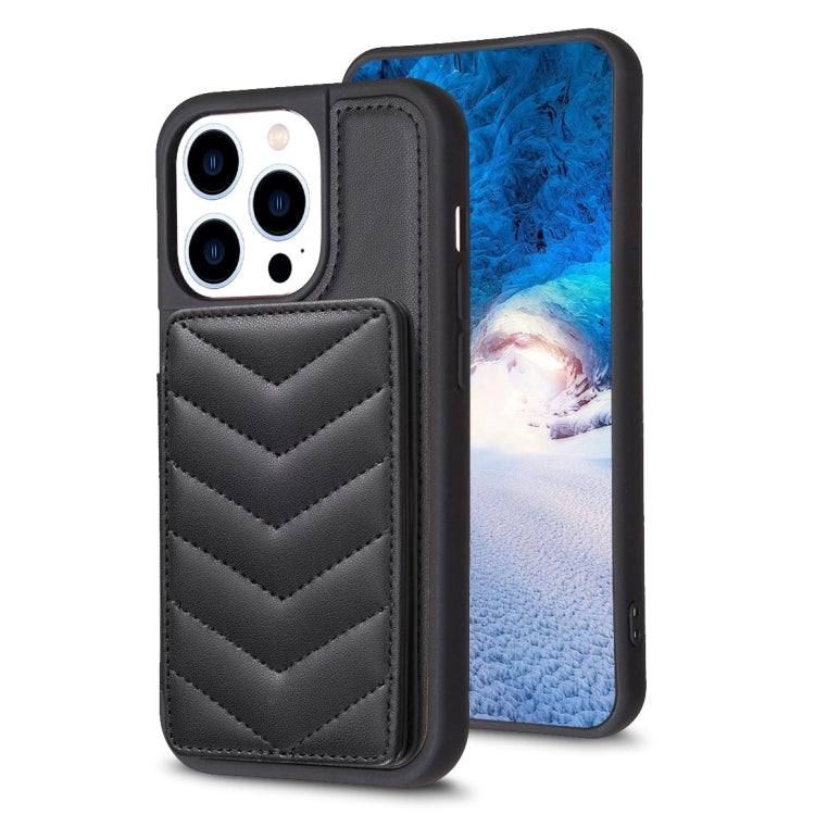 BF26 Custodia per telefono porta carte con motivo a onde, For iPhone 15 Pro, For iPhone 14 Pro, For iPhone 15 Plus