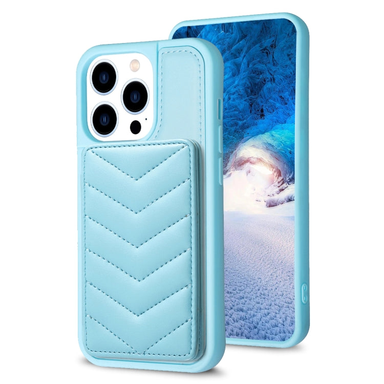 BF26 Custodia per telefono porta carte con motivo a onde, For iPhone 15 Pro, For iPhone 14 Pro, For iPhone 15 Plus