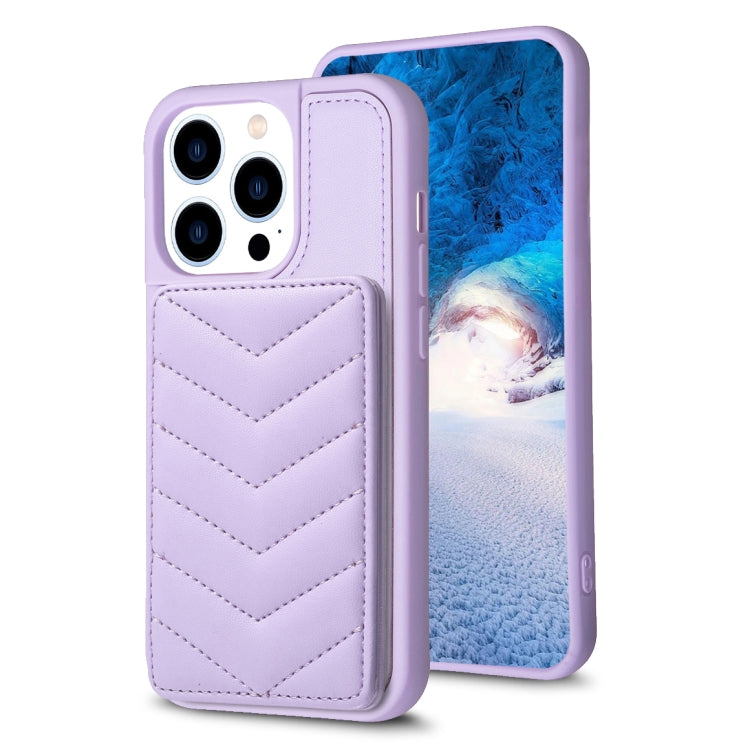 BF26 Custodia per telefono porta carte con motivo a onde, For iPhone 14 Pro Max, For iPhone 15, For iPhone SE 2022 / 2020 / 8 / 7