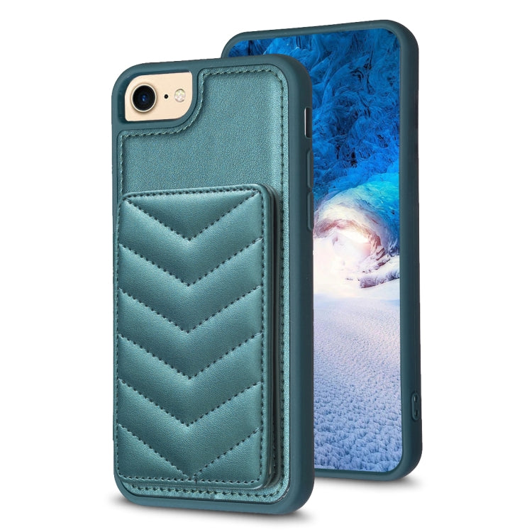 BF26 Custodia per telefono porta carte con motivo a onde, For iPhone 14 Pro Max, For iPhone 15, For iPhone SE 2022 / 2020 / 8 / 7