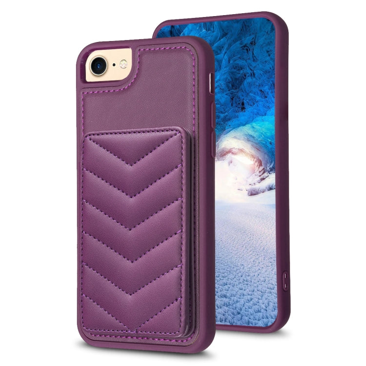 BF26 Custodia per telefono porta carte con motivo a onde, For iPhone 14 Pro Max, For iPhone 15, For iPhone SE 2022 / 2020 / 8 / 7