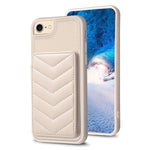 BF26 Custodia per telefono porta carte con motivo a onde, For iPhone 14 Pro Max, For iPhone 15, For iPhone SE 2022 / 2020 / 8 / 7