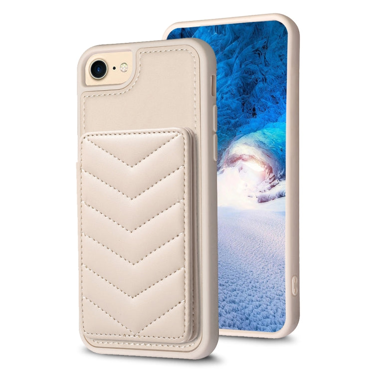 BF26 Custodia per telefono porta carte con motivo a onde, For iPhone 14 Pro Max, For iPhone 15, For iPhone SE 2022 / 2020 / 8 / 7