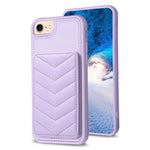 BF26 Custodia per telefono porta carte con motivo a onde, For iPhone 14 Pro Max, For iPhone 15, For iPhone SE 2022 / 2020 / 8 / 7