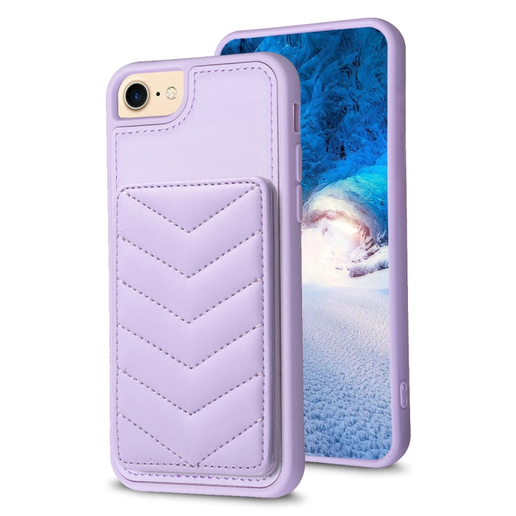 BF26 Custodia per telefono porta carte con motivo a onde, For iPhone 14 Pro Max, For iPhone 15, For iPhone SE 2022 / 2020 / 8 / 7