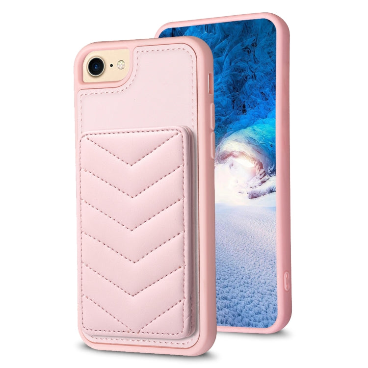 BF26 Custodia per telefono porta carte con motivo a onde, For iPhone 14 Pro Max, For iPhone 15, For iPhone SE 2022 / 2020 / 8 / 7