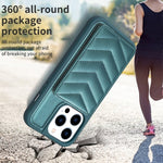 BF26 Custodia per telefono porta carte con motivo a onde, For iPhone 13 Pro Max, For iPhone 13 Pro, For iPhone 12 / 12 Pro