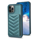 BF26 Custodia per telefono porta carte con motivo a onde, For iPhone 13 Pro Max, For iPhone 13 Pro, For iPhone 12 / 12 Pro