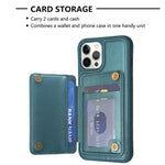 BF26 Custodia per telefono porta carte con motivo a onde, For iPhone 12 Pro Max, For iPhone 11 Pro Max, For iPhone 11