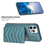 BF26 Custodia per telefono porta carte con motivo a onde, For iPhone 12 Pro Max, For iPhone 11 Pro Max, For iPhone 11