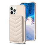 BF26 Custodia per telefono porta carte con motivo a onde, For iPhone 12 Pro Max, For iPhone 11 Pro Max, For iPhone 11