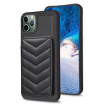 BF26 Custodia per telefono porta carte con motivo a onde, For iPhone 12 Pro Max, For iPhone 11 Pro Max, For iPhone 11