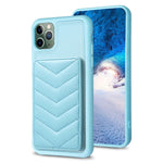 BF26 Custodia per telefono porta carte con motivo a onde, For iPhone 12 Pro Max, For iPhone 11 Pro Max, For iPhone 11