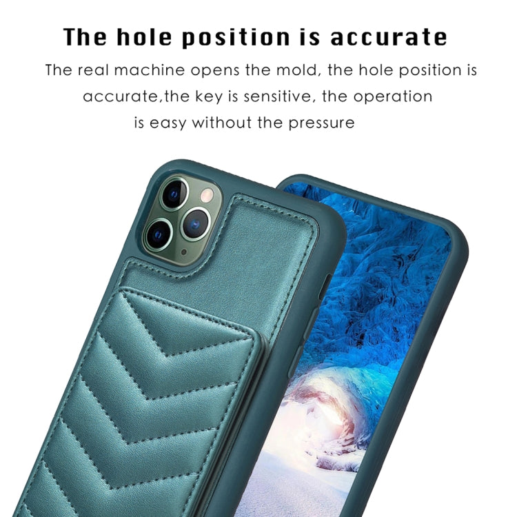 BF26 Custodia per telefono porta carte con motivo a onde, For iPhone 11 Pro, For iPhone X / XS, For iPhone XR