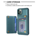 BF26 Custodia per telefono porta carte con motivo a onde, For iPhone 11 Pro, For iPhone X / XS, For iPhone XR