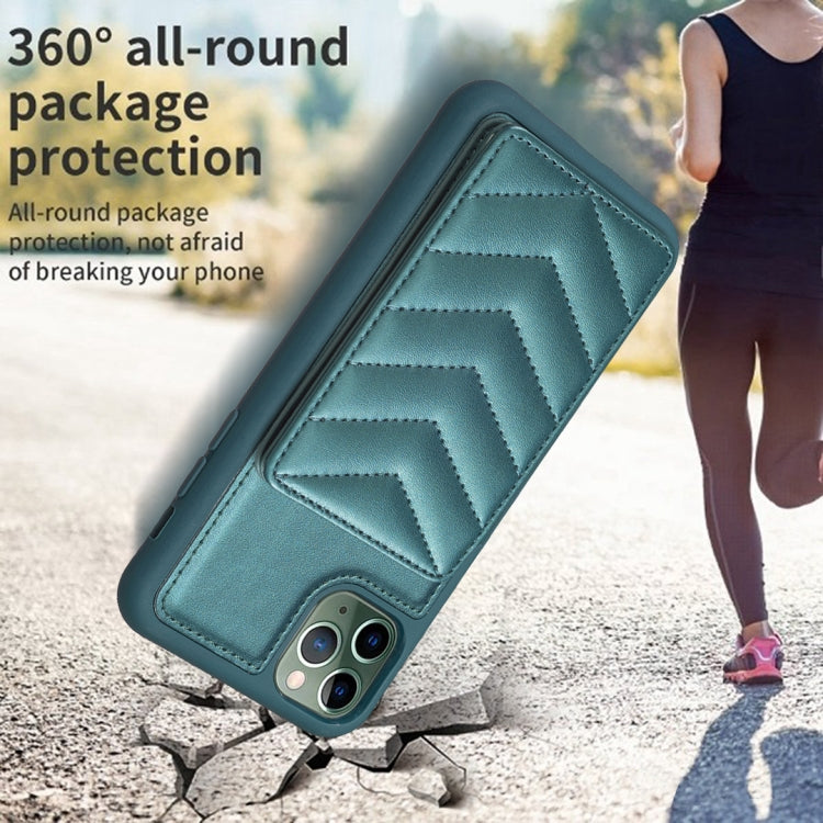 BF26 Custodia per telefono porta carte con motivo a onde, For iPhone 11 Pro, For iPhone X / XS, For iPhone XR