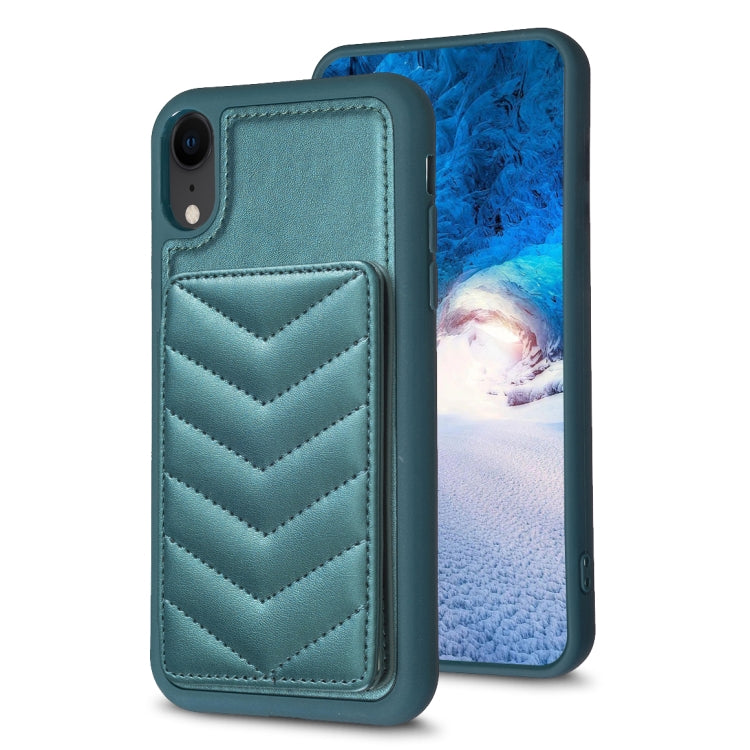 BF26 Custodia per telefono porta carte con motivo a onde, For iPhone 11 Pro, For iPhone X / XS, For iPhone XR