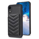 BF26 Custodia per telefono porta carte con motivo a onde, For iPhone 11 Pro, For iPhone X / XS, For iPhone XR