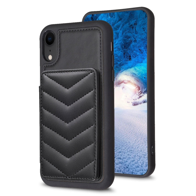 BF26 Custodia per telefono porta carte con motivo a onde, For iPhone 11 Pro, For iPhone X / XS, For iPhone XR