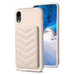 BF26 Custodia per telefono porta carte con motivo a onde, For iPhone 11 Pro, For iPhone X / XS, For iPhone XR