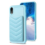 BF26 Custodia per telefono porta carte con motivo a onde, For iPhone 11 Pro, For iPhone X / XS, For iPhone XR