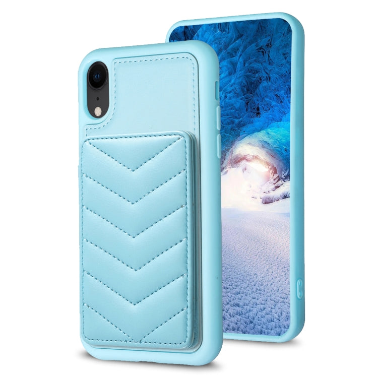 BF26 Custodia per telefono porta carte con motivo a onde, For iPhone 11 Pro, For iPhone X / XS, For iPhone XR
