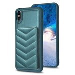 BF26 Custodia per telefono porta carte con motivo a onde, For iPhone XS Max, For iPhone 8 Plus / 7 Plus