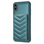 BF26 Custodia per telefono porta carte con motivo a onde, For iPhone XS Max, For iPhone 8 Plus / 7 Plus