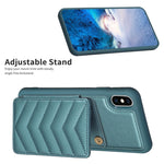 BF26 Custodia per telefono porta carte con motivo a onde, For iPhone XS Max, For iPhone 8 Plus / 7 Plus