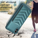 BF26 Custodia per telefono porta carte con motivo a onde, For iPhone XS Max, For iPhone 8 Plus / 7 Plus