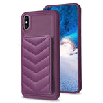 BF26 Custodia per telefono porta carte con motivo a onde, For iPhone XS Max, For iPhone 8 Plus / 7 Plus