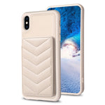 BF26 Custodia per telefono porta carte con motivo a onde, For iPhone XS Max, For iPhone 8 Plus / 7 Plus