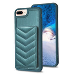 BF26 Custodia per telefono porta carte con motivo a onde, For iPhone XS Max, For iPhone 8 Plus / 7 Plus