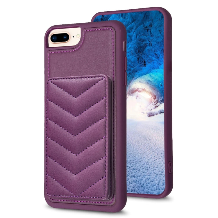 BF26 Custodia per telefono porta carte con motivo a onde, For iPhone XS Max, For iPhone 8 Plus / 7 Plus