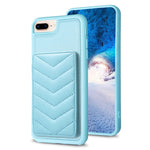 BF26 Custodia per telefono porta carte con motivo a onde, For iPhone XS Max, For iPhone 8 Plus / 7 Plus