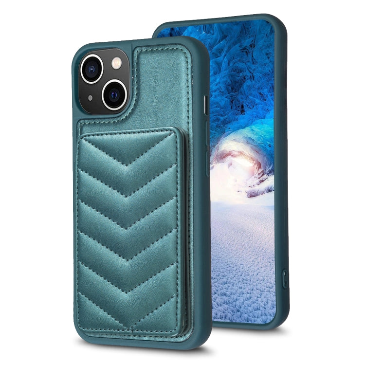 BF26 Custodia per telefono porta carte con motivo a onde, For iPhone 15 Pro, For iPhone 14 Pro, For iPhone 15 Plus