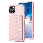 BF26 Custodia per telefono porta carte con motivo a onde, For iPhone 14 Pro Max, For iPhone 15, For iPhone SE 2022 / 2020 / 8 / 7