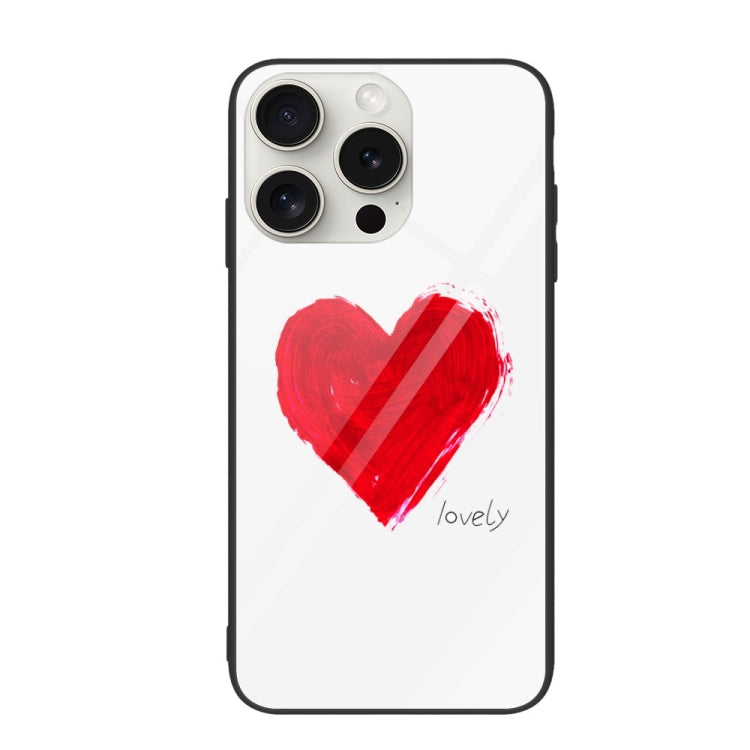 Custodia per telefono in vetro verniciato colorato, For iPhone 16 Pro