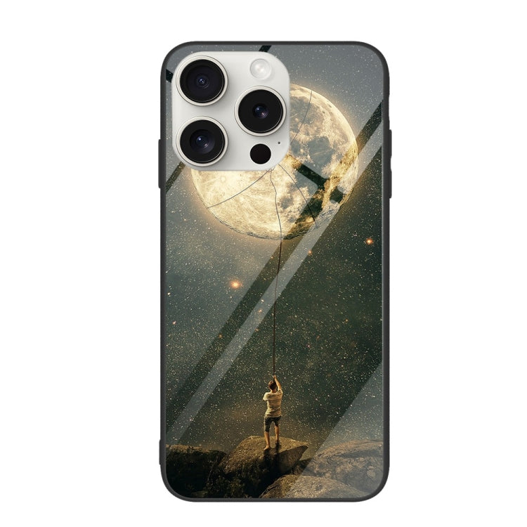 Custodia per telefono in vetro verniciato colorato, For iPhone 16 Pro