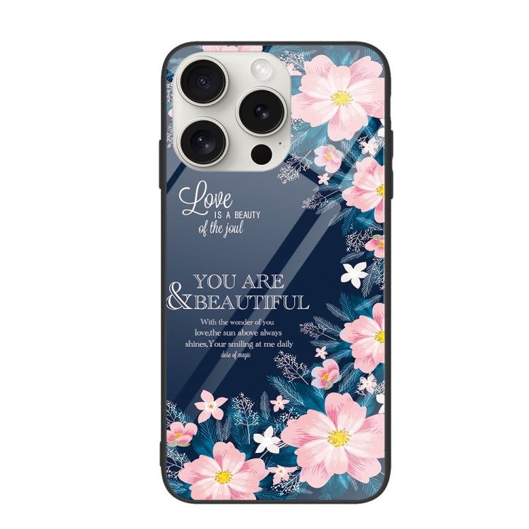 Custodia per telefono in vetro verniciato colorato, For iPhone 16 Pro