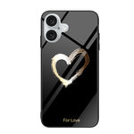 Custodia per telefono in vetro verniciato colorato, For iPhone 16 Plus