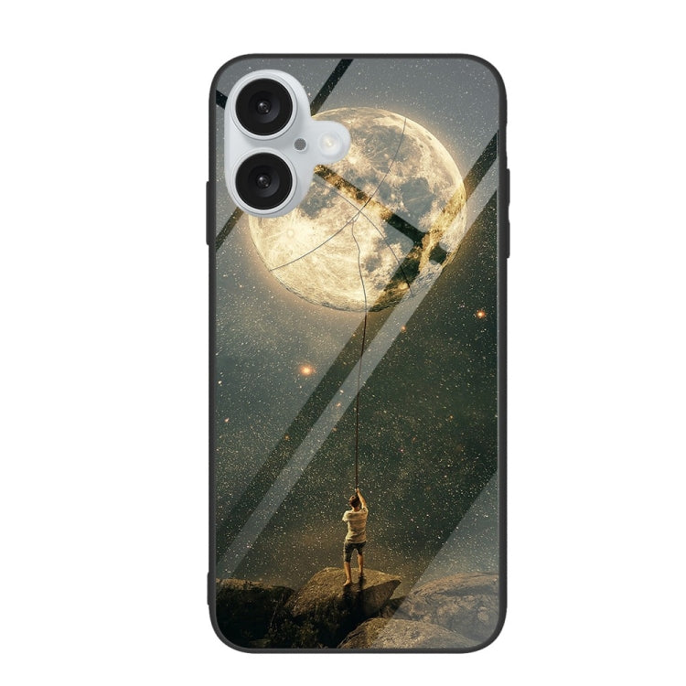 Custodia per telefono in vetro verniciato colorato, For iPhone 16