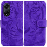 Custodia per cellulare in pelle con motivo a tigre in rilievo, For OPPO Reno10 5G Global/Reno10 Pro Global, For OPPO A78 4G, For OPPO A98 5G / F23 5G India