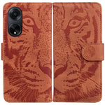Custodia per cellulare in pelle con motivo a tigre in rilievo, For OPPO Reno10 5G Global/Reno10 Pro Global, For OPPO A78 4G, For OPPO A98 5G / F23 5G India