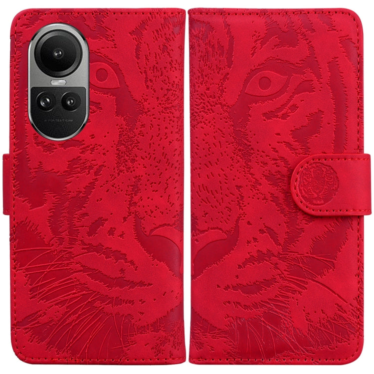Custodia per cellulare in pelle con motivo a tigre in rilievo, For OPPO Reno10 5G Global/Reno10 Pro Global, For OPPO A78 4G, For OPPO A98 5G / F23 5G India