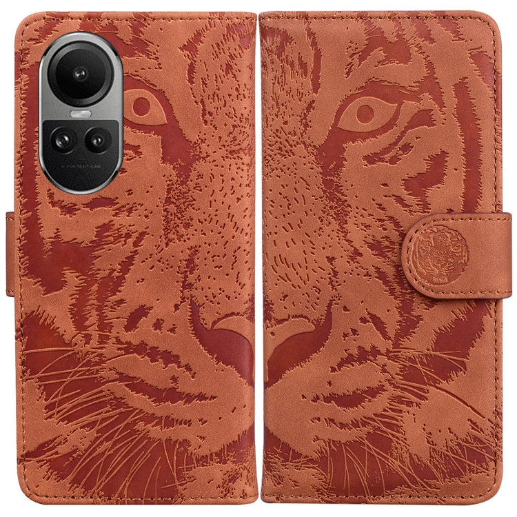 Custodia per cellulare in pelle con motivo a tigre in rilievo, For OPPO Reno10 5G Global/Reno10 Pro Global, For OPPO A78 4G, For OPPO A98 5G / F23 5G India