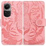 Custodia per cellulare in pelle con motivo a tigre in rilievo, For OPPO Reno10 5G Global/Reno10 Pro Global, For OPPO A78 4G, For OPPO A98 5G / F23 5G India