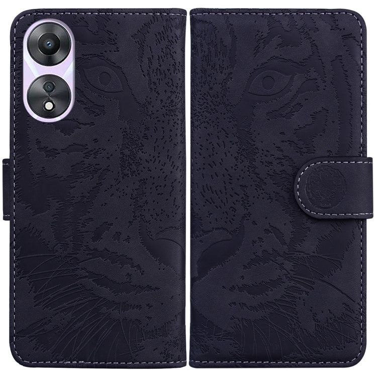 Custodia per cellulare in pelle con motivo a tigre in rilievo, For OPPO Reno11 Pro 5G Global, For OPPO A59 5G / A2M, For OPPO A38 4G / A18, For OPPO A58 4G